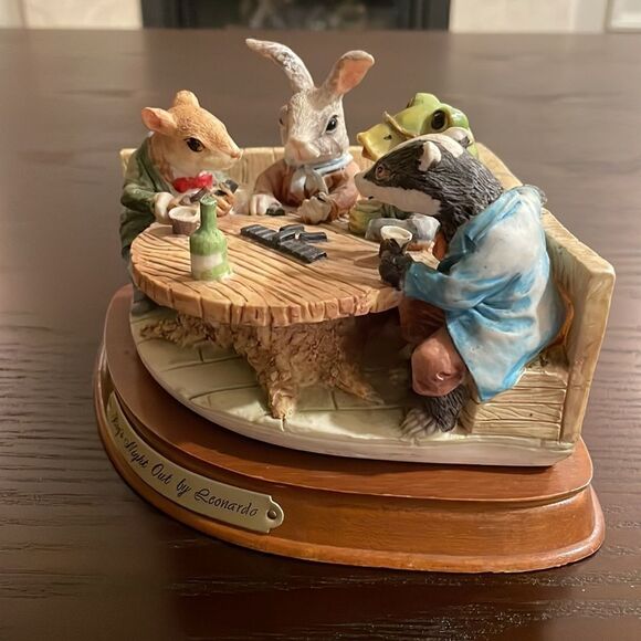 Little Nook Village Boy’s Night Out by Leonardo Animals in Clothes w Dominos - Picture 6 of 8